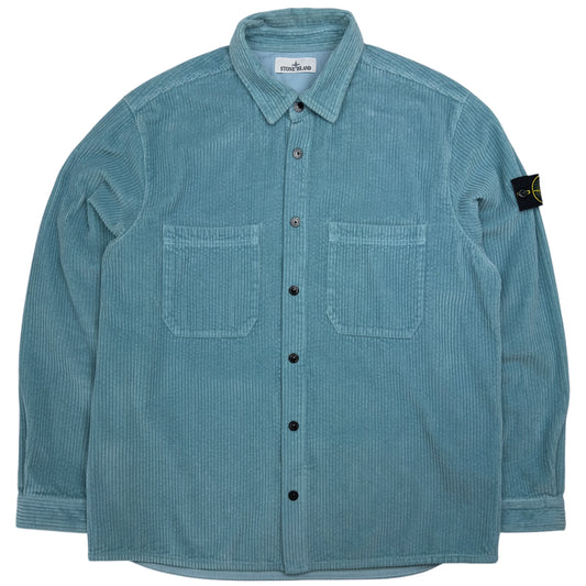 A/W 23 Stone Island Corduroy Overshirt - Baby Blue