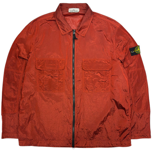 S/S 19 Stone Island Nylon Metal Ripstop Overshirt - Orange