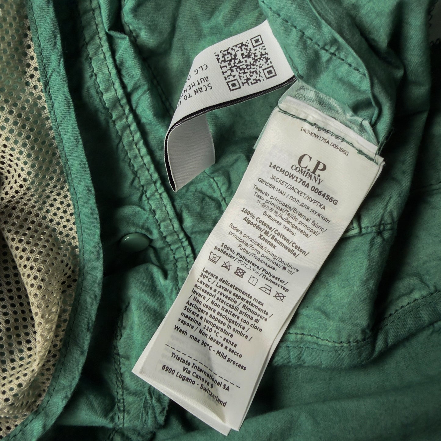 C.P. Company Ba-Tic Wax Cotton "Deadpool" Jacket - Green