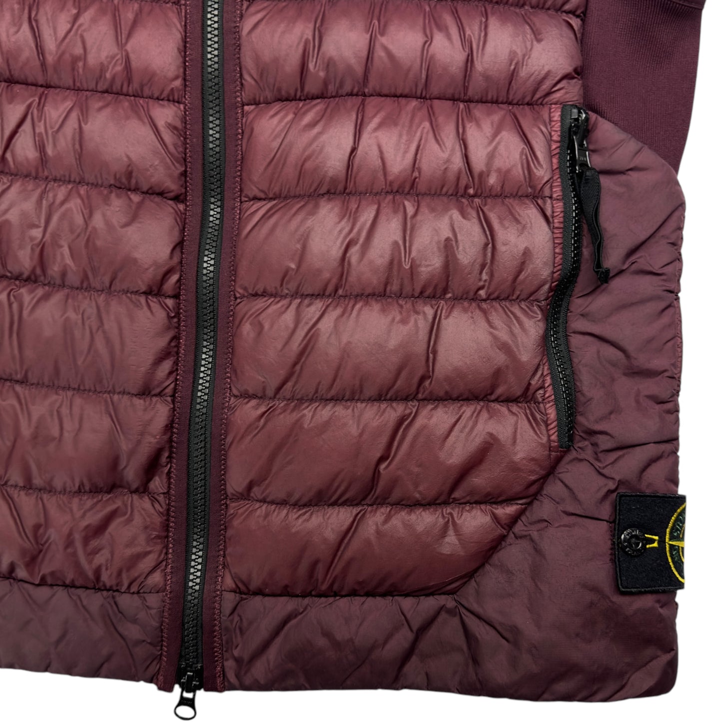 A/W 17 Stone Island Micro Yarn Down Gilet - Burgundy