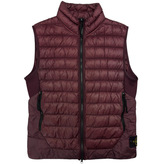 A/W 17 Stone Island Micro Yarn Down Gilet - Burgundy