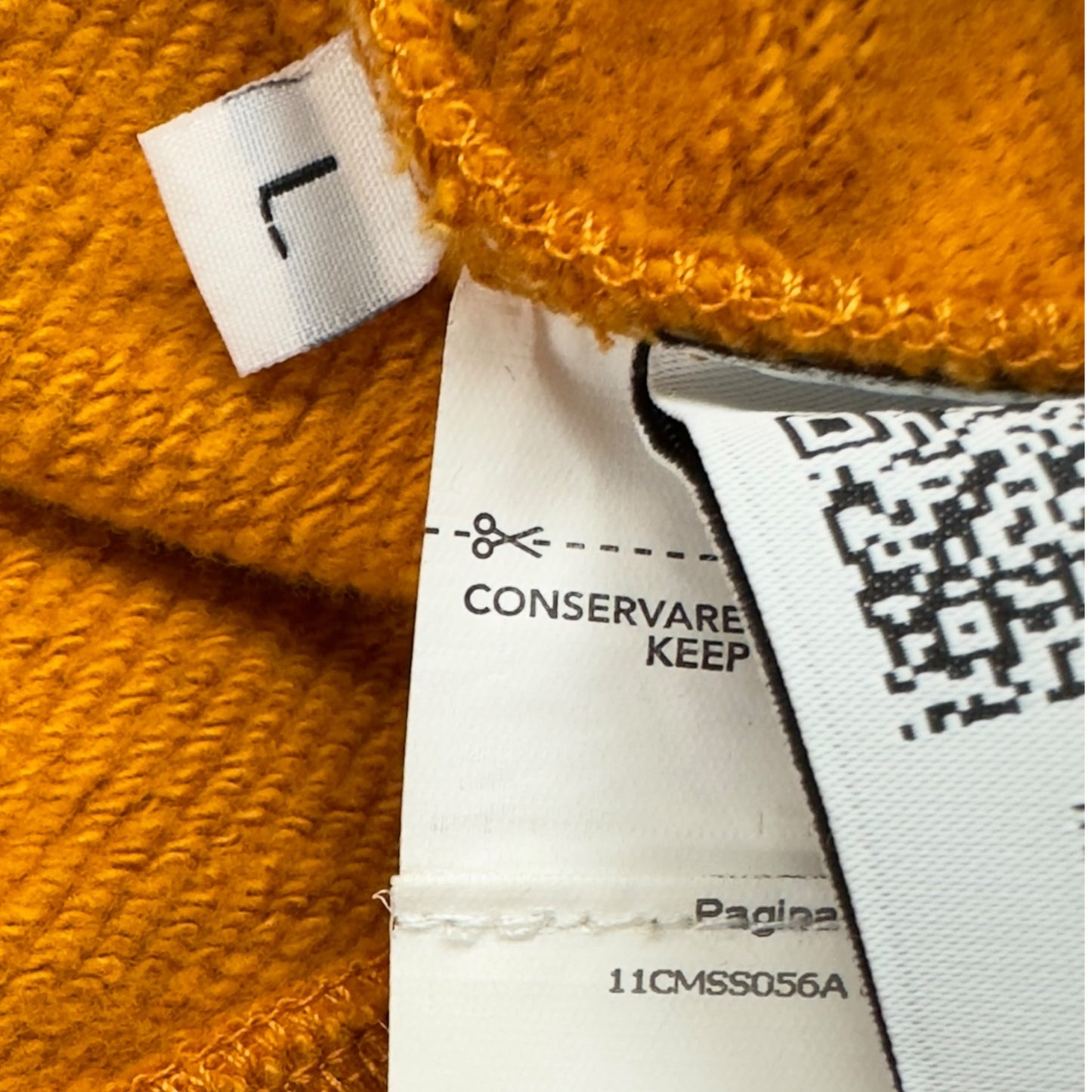 C.P. Company Diagonal Fleece Lens Hoodie - Orange