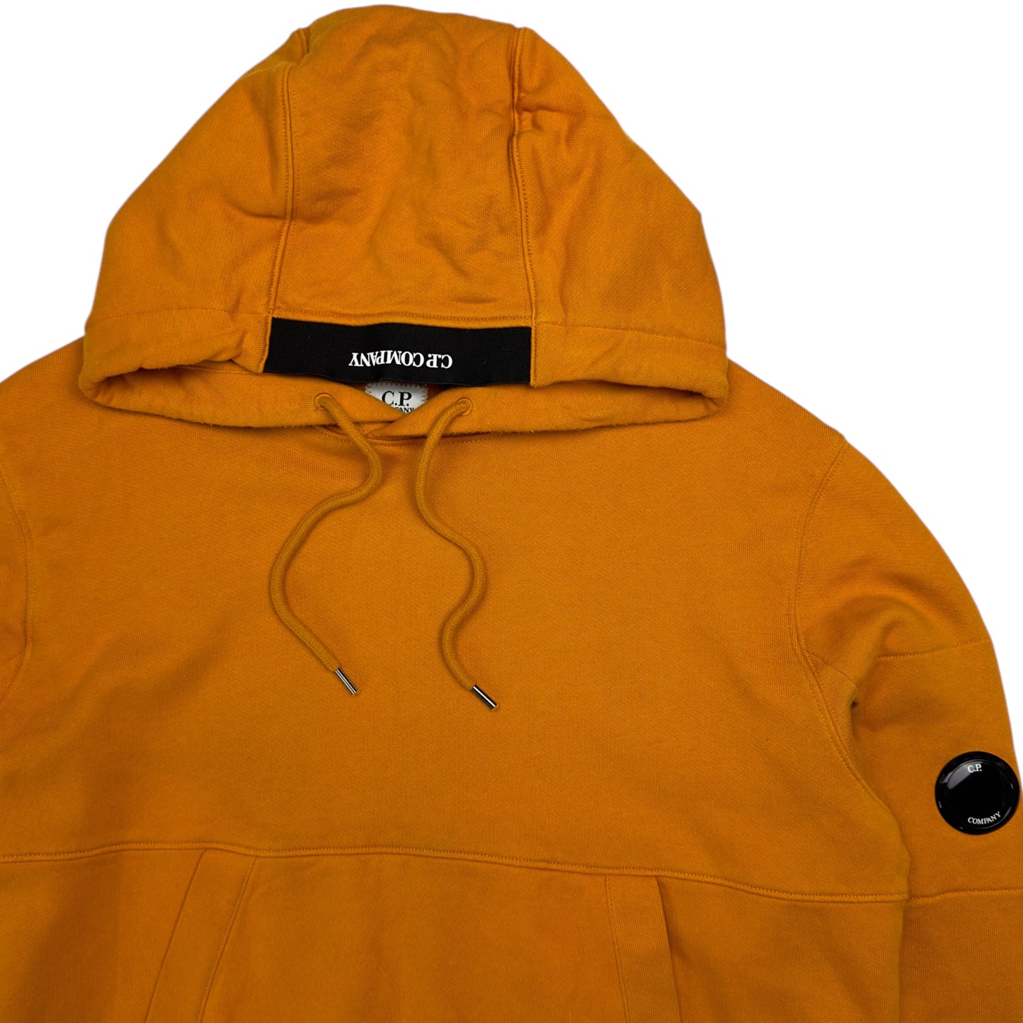 C.P. Company Diagonal Fleece Lens Hoodie - Orange