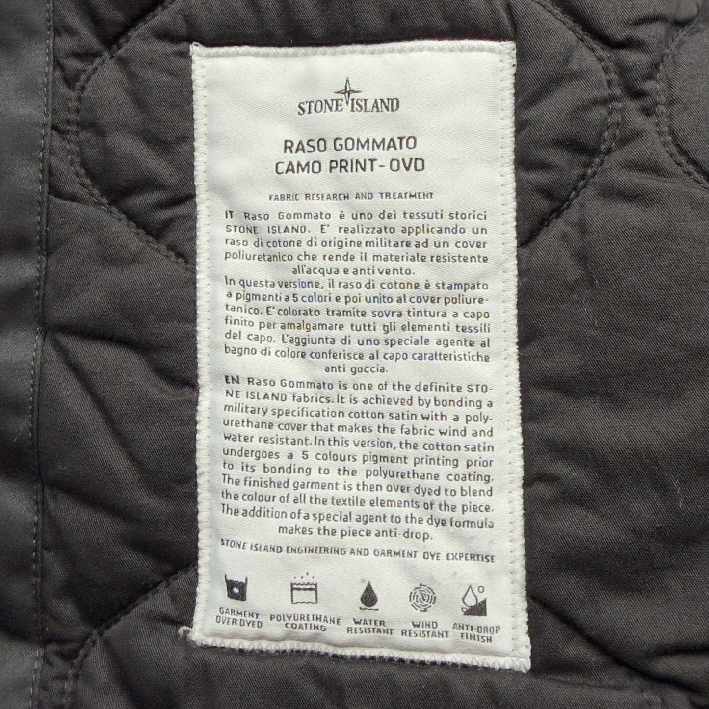 A/W 13 Stone Island Raso Gommato Camo Print OVD Jacket