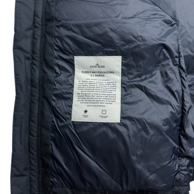 A/W 23 Stone Island Marina Rubber Wax Poplin Down Reflective Puffer Gilet
