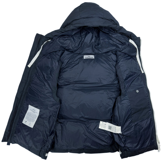 A/W 23 Stone Island Marina Rubber Wax Poplin Down Reflective Puffer Gilet