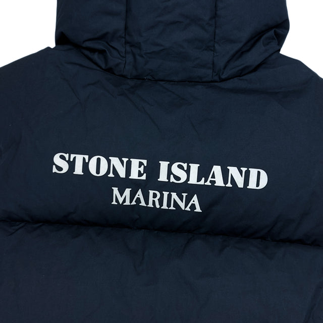 A/W 23 Stone Island Marina Rubber Wax Poplin Down Reflective Puffer Gilet