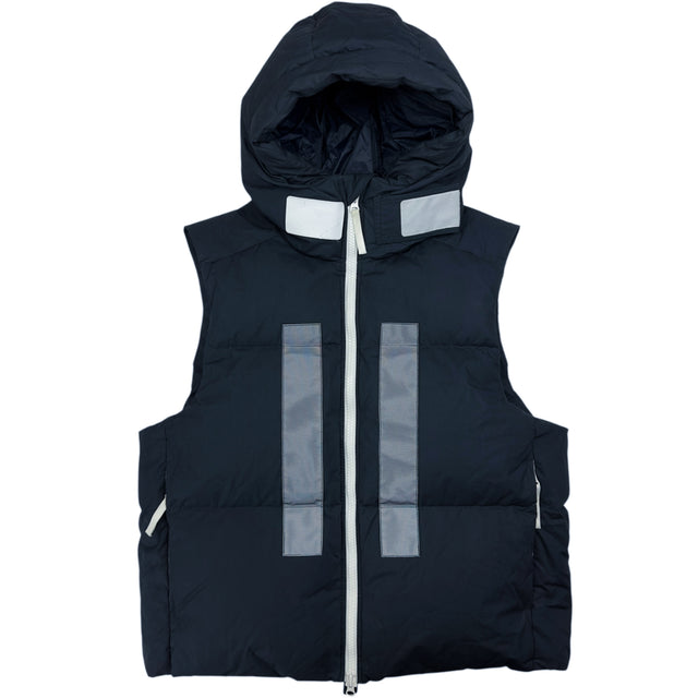A/W 23 Stone Island Marina Rubber Wax Poplin Down Reflective Puffer Gilet