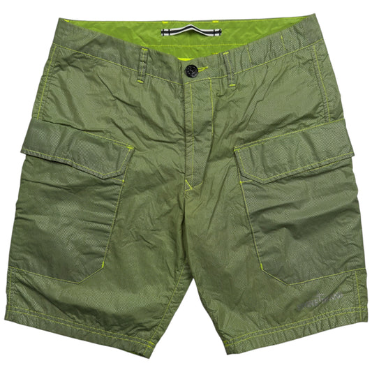 S/S 16 Stone Island Pixel Reflective Shorts - Green