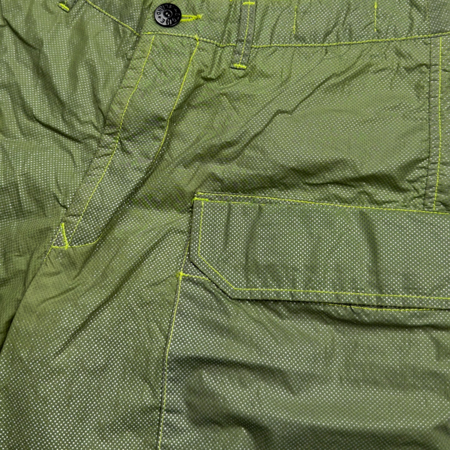 S/S 16 Stone Island Pixel Reflective Shorts - Green