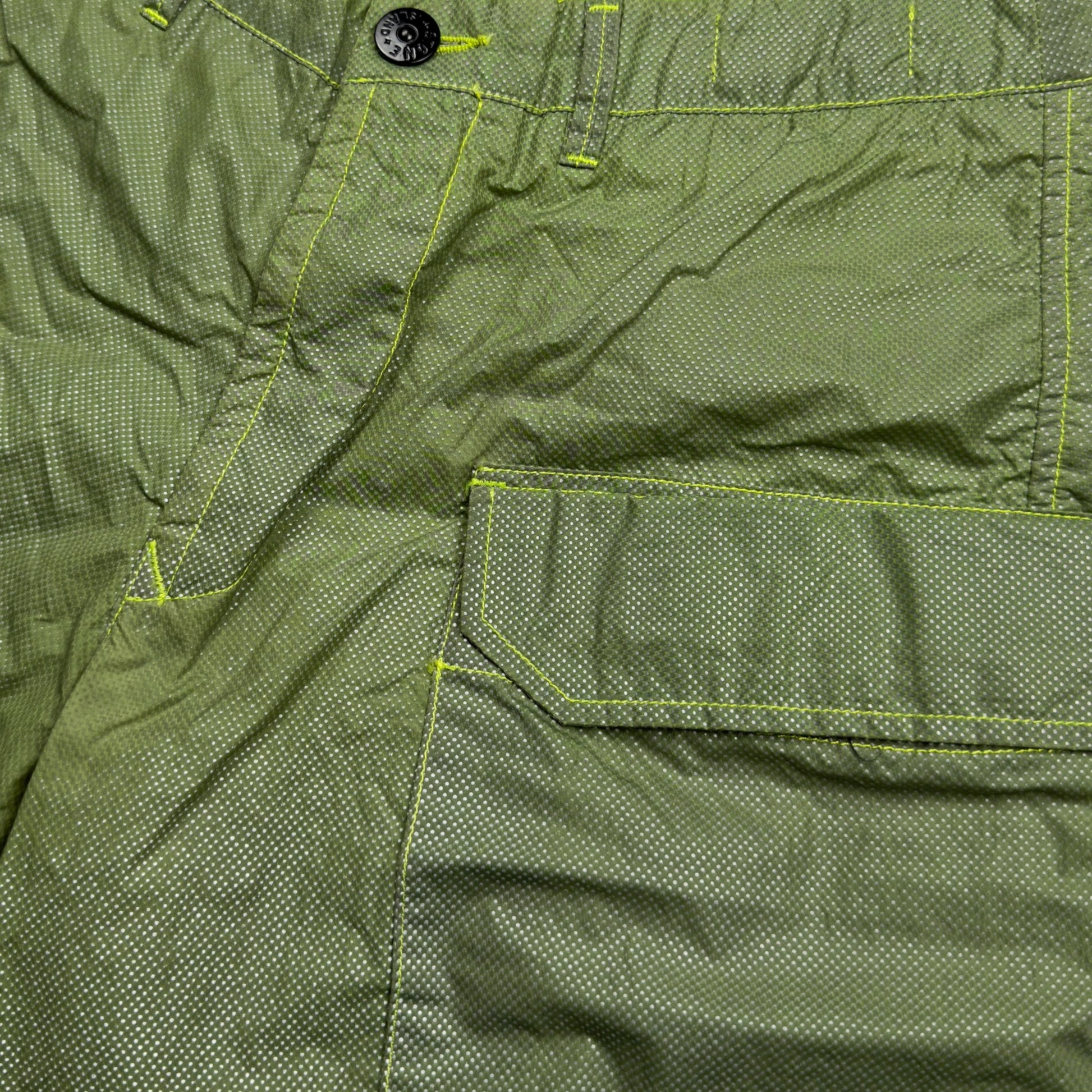 S/S 16 Stone Island Pixel Reflective Shorts - Green