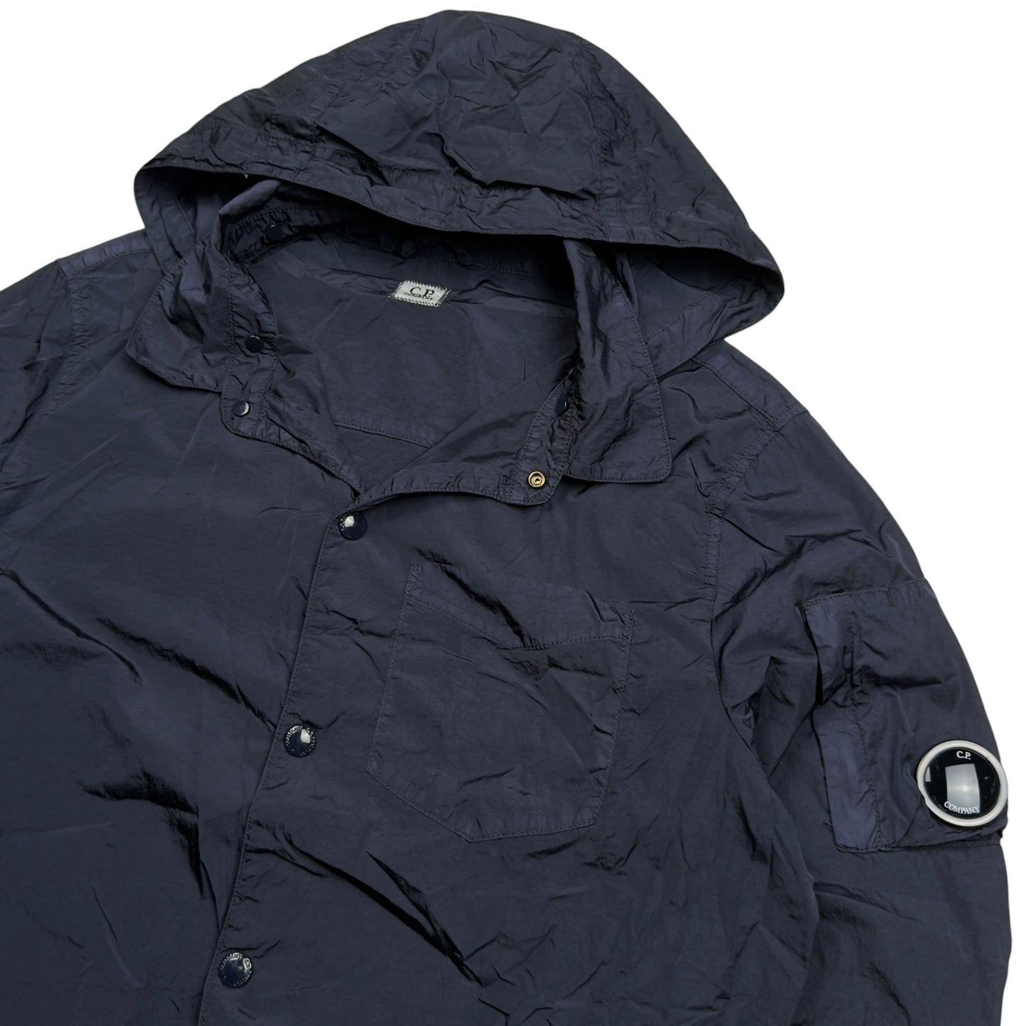 C.P. Company Chrome Hooded Overshirt - Navy