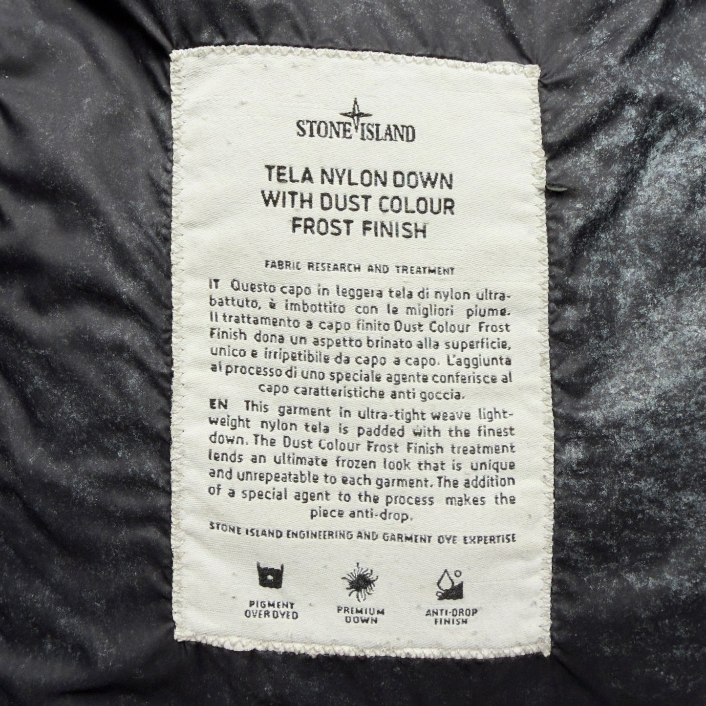 A/W 17 Stone Island Tela Nylon Down With Frost Finish Puffer Jacket