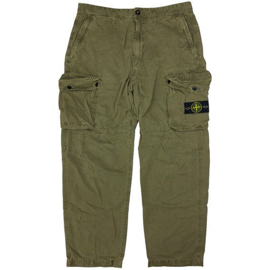 S/S 21 Stone Island Loose Fit Cotton Cargo Trousers