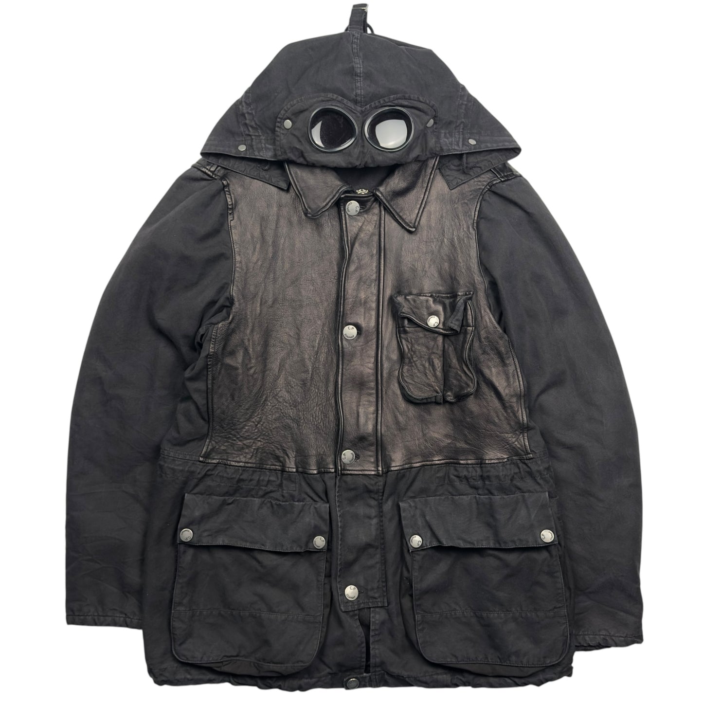 A/W 05 C.P. Company Half Leather Goggle Jacket
