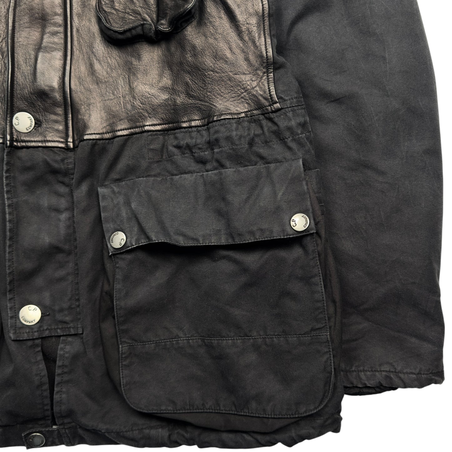 A/W 05 C.P. Company Half Leather Goggle Jacket