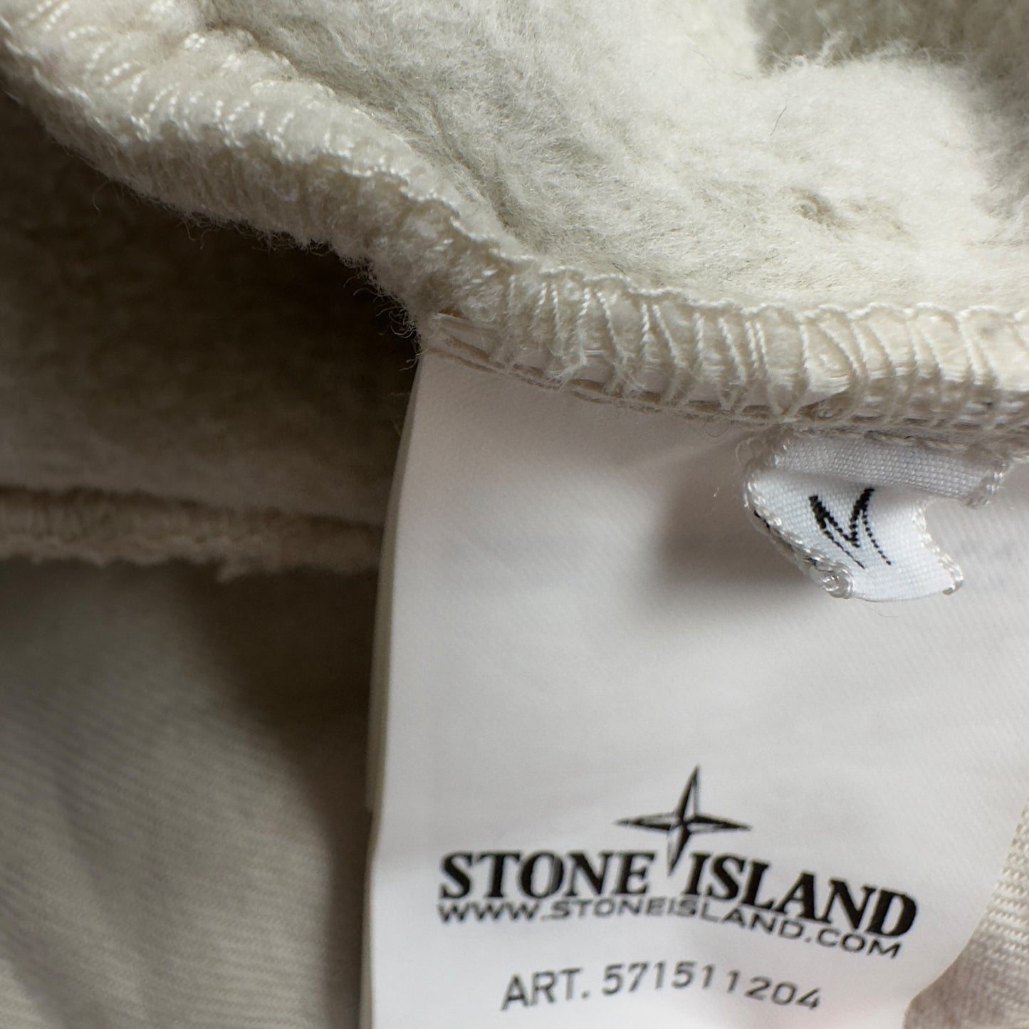 A/W 12 Stone Island Mussola Gommata / Fleece Mixed Material Overshirt - Cream