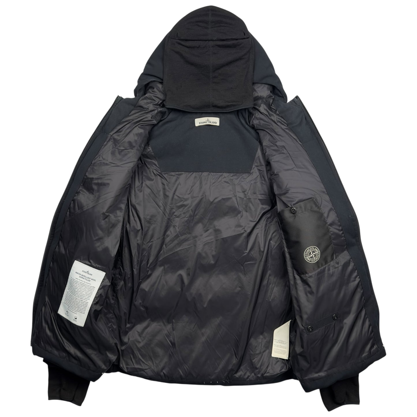 A/W 15 Stone Island Water Repellent Wool Down Puffer Balaclava Glove Jacket