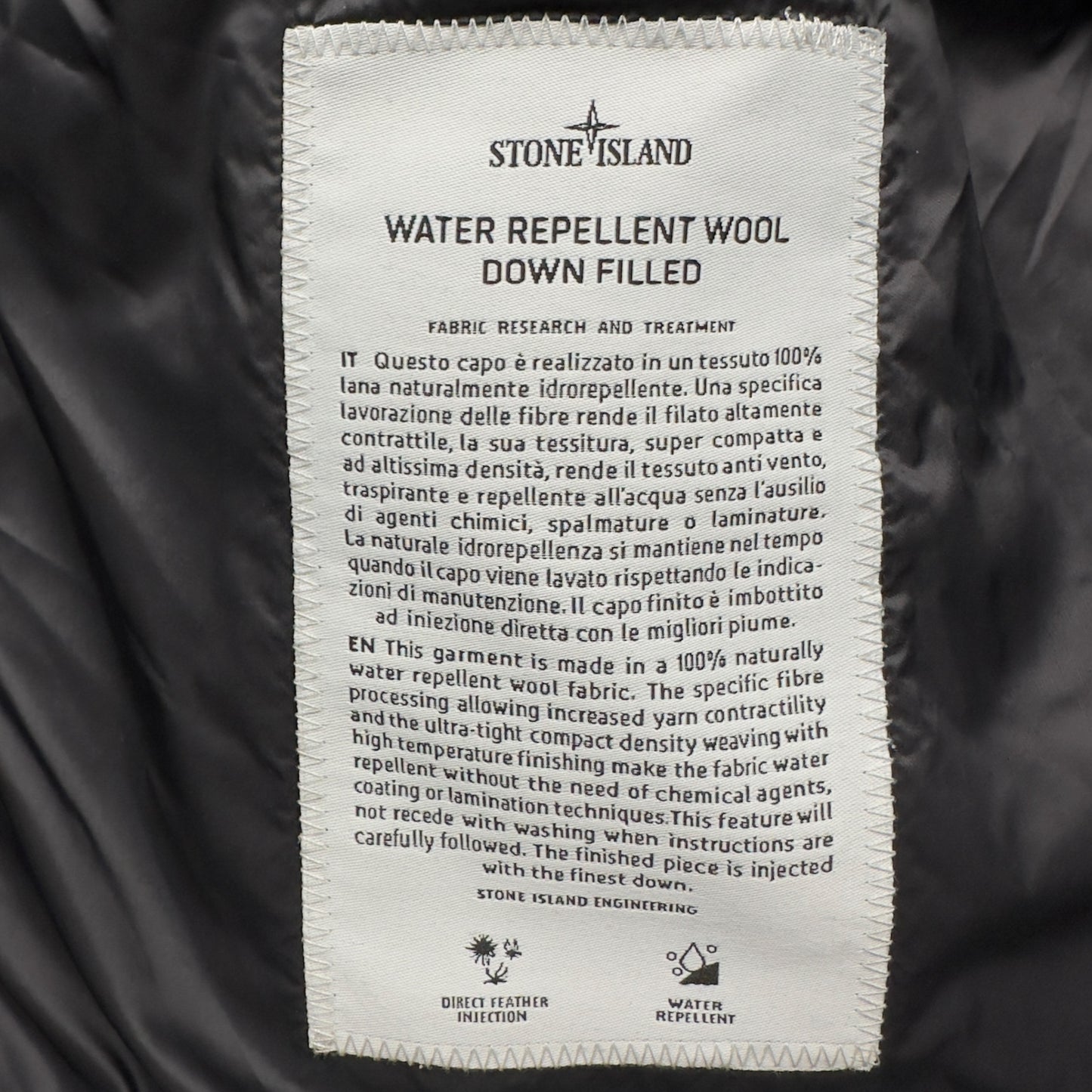 A/W 15 Stone Island Water Repellent Wool Down Puffer Balaclava Glove Jacket