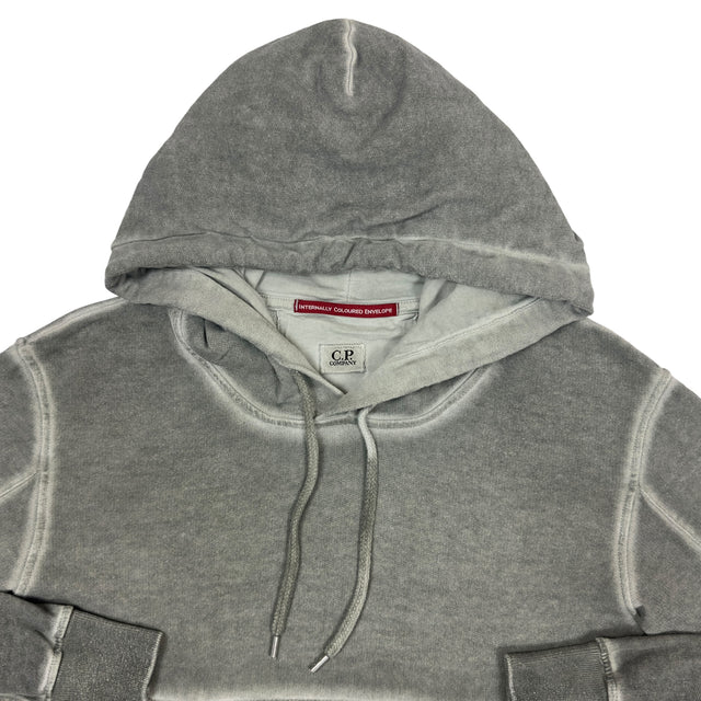 C.P. Company Internally Coloured Envelope Hoodie - Grey