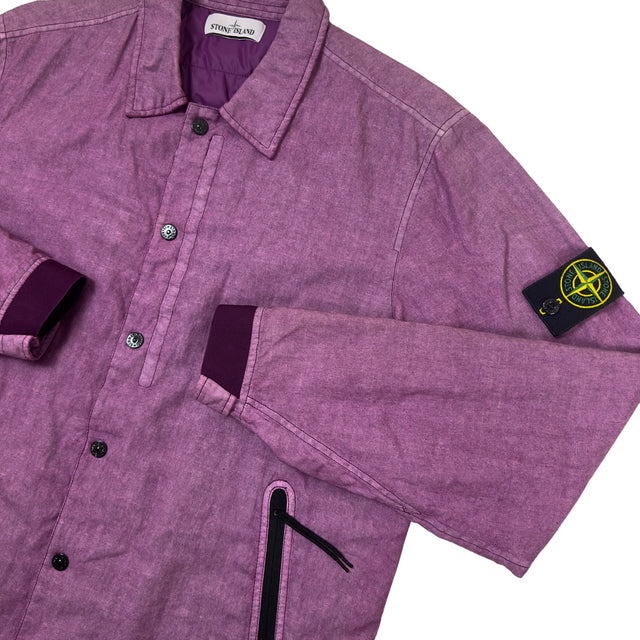 A/W 18 Stone Island Lino Resinato Quilted-TC Overshirt