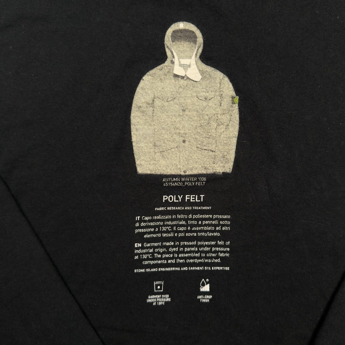 A/W 18 Stone Island Archivio Poly Felt Long Sleeve T-Shirt