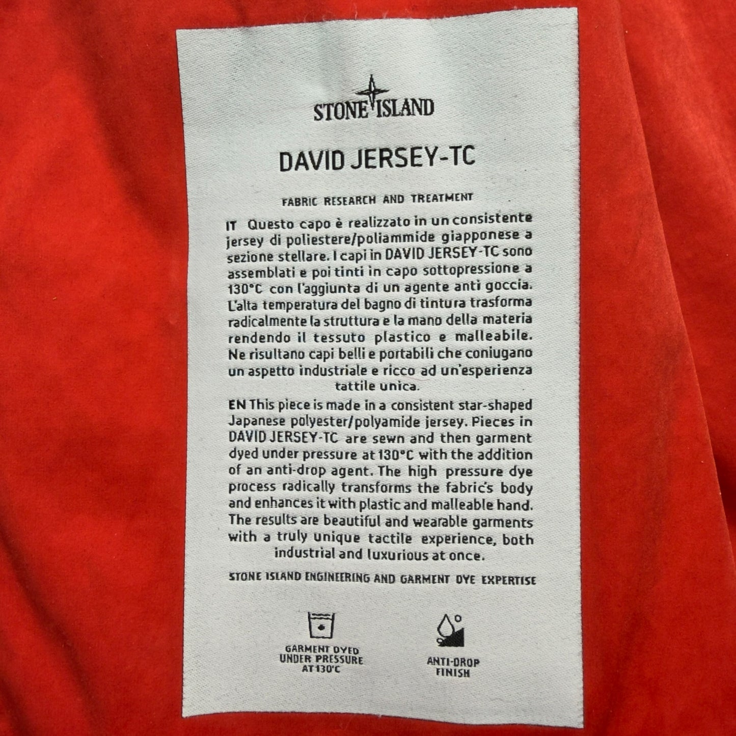 S/S 16 Stone Island David Jersey TC Jacket - Red