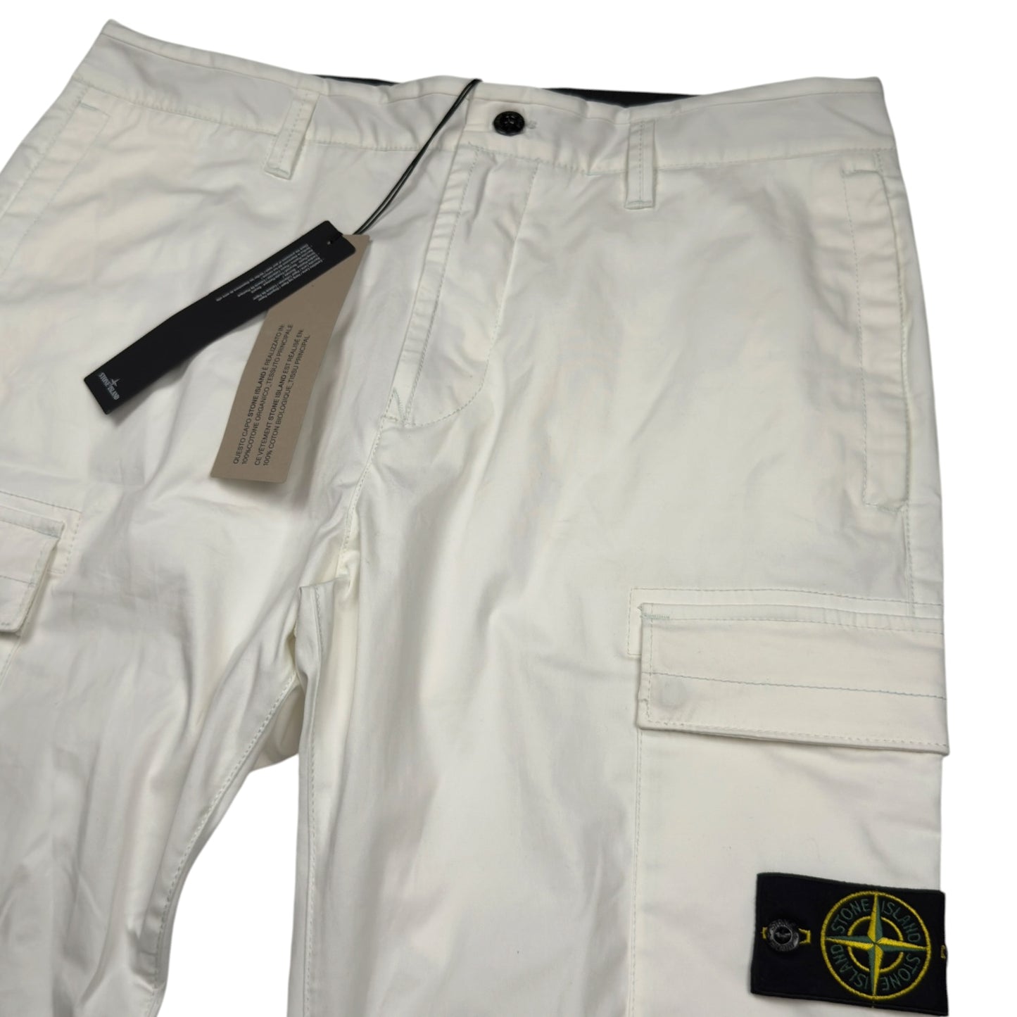 S/S 25 Stone Island Organic Cotton Twill Cargo Trousers