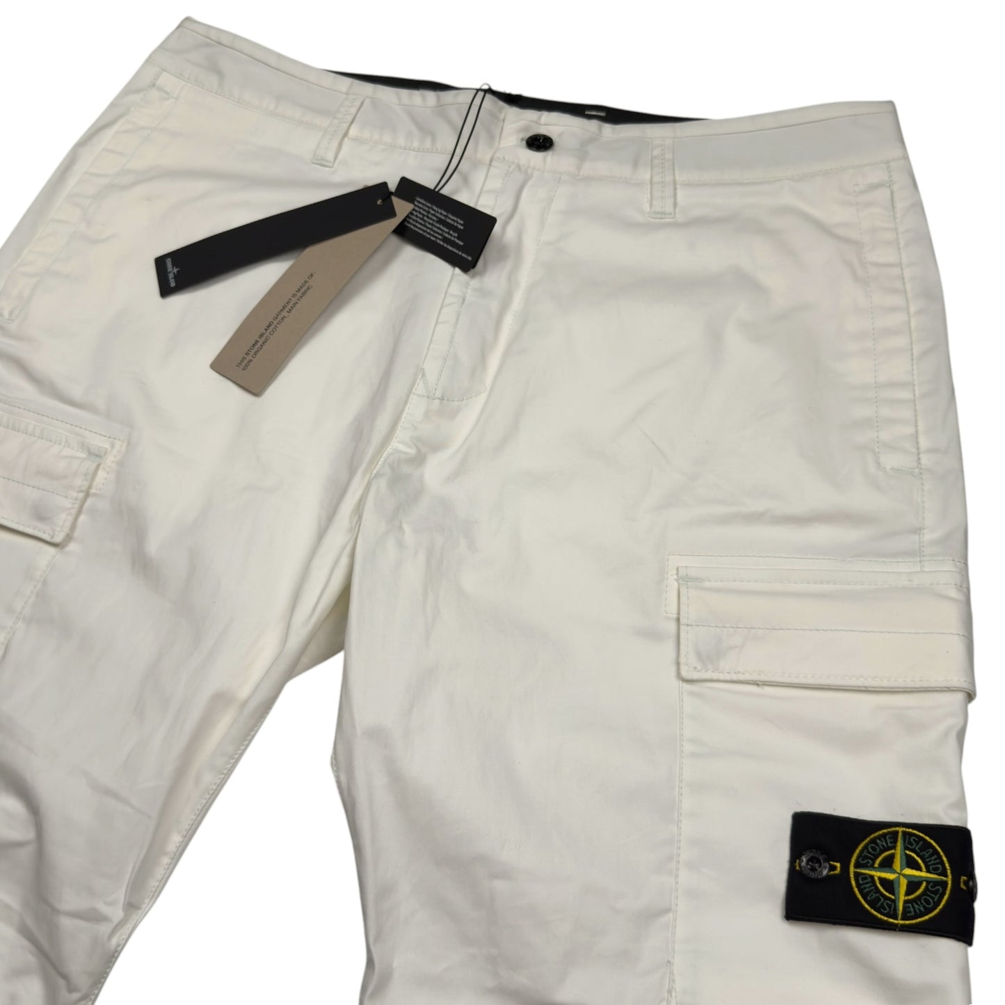 S/S 25 Stone Island Organic Cotton Twill Cargo Trousers