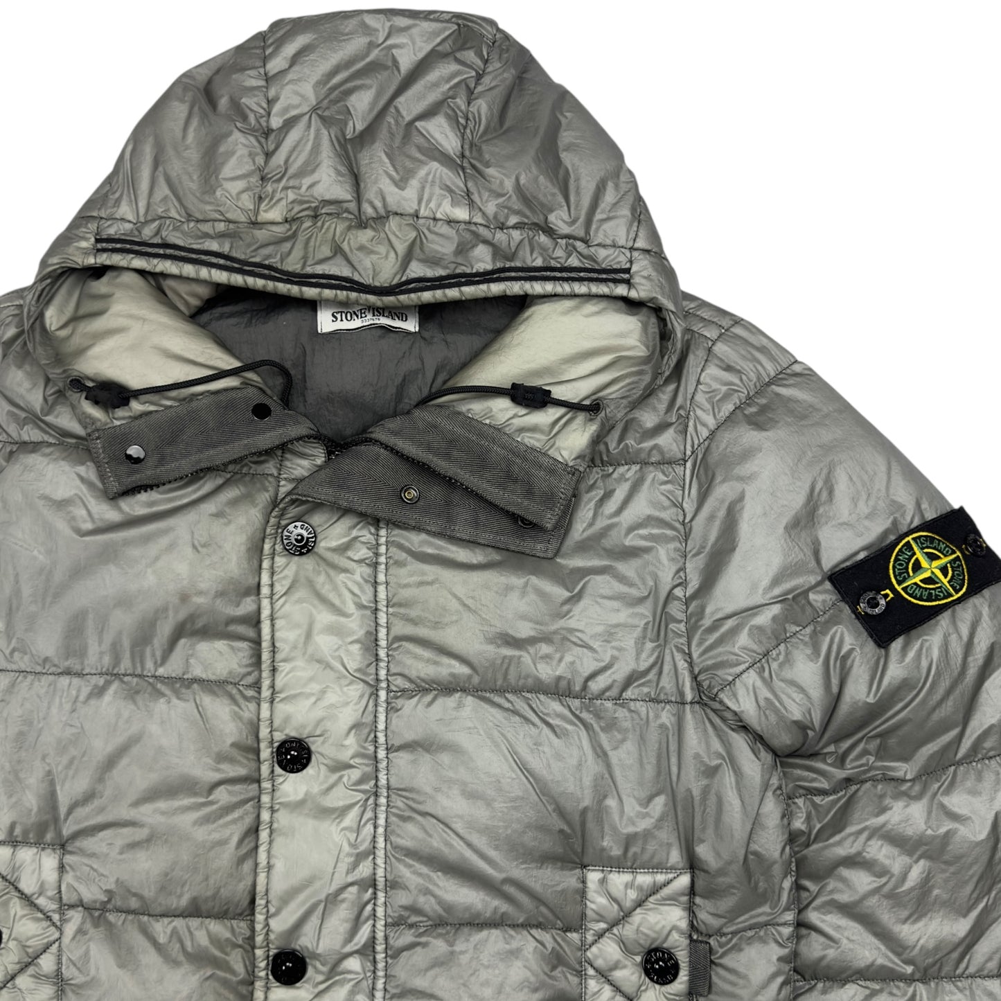 A/W 12 Stone Island Down_26 GR X SQM_N Down Puffer Jacket - Silver