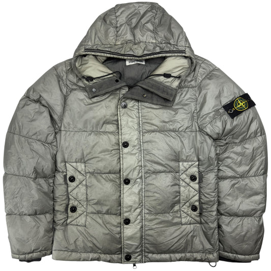 A/W 12 Stone Island Down_26 GR X SQM_N Down Puffer Jacket - Silver