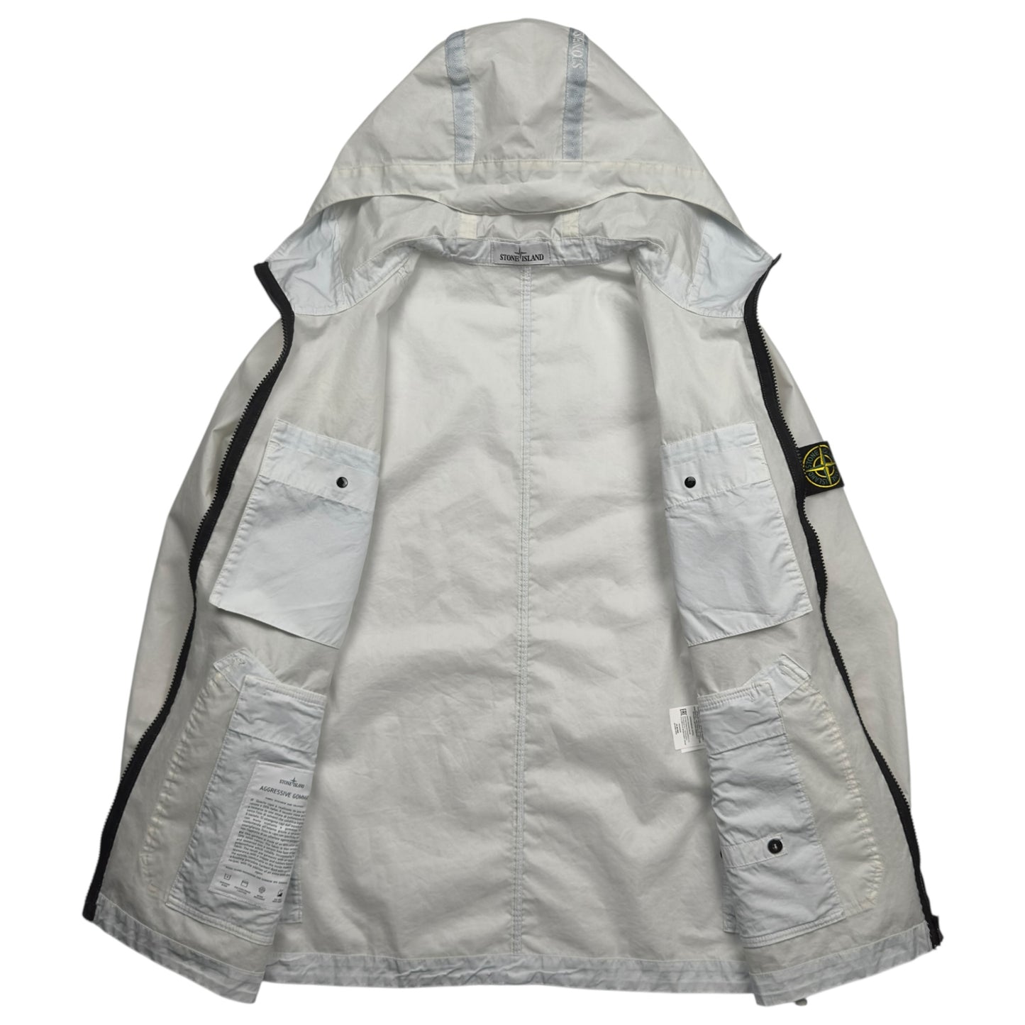 S/S 22 Stone Island Aggressive Gommato Jacket - White
