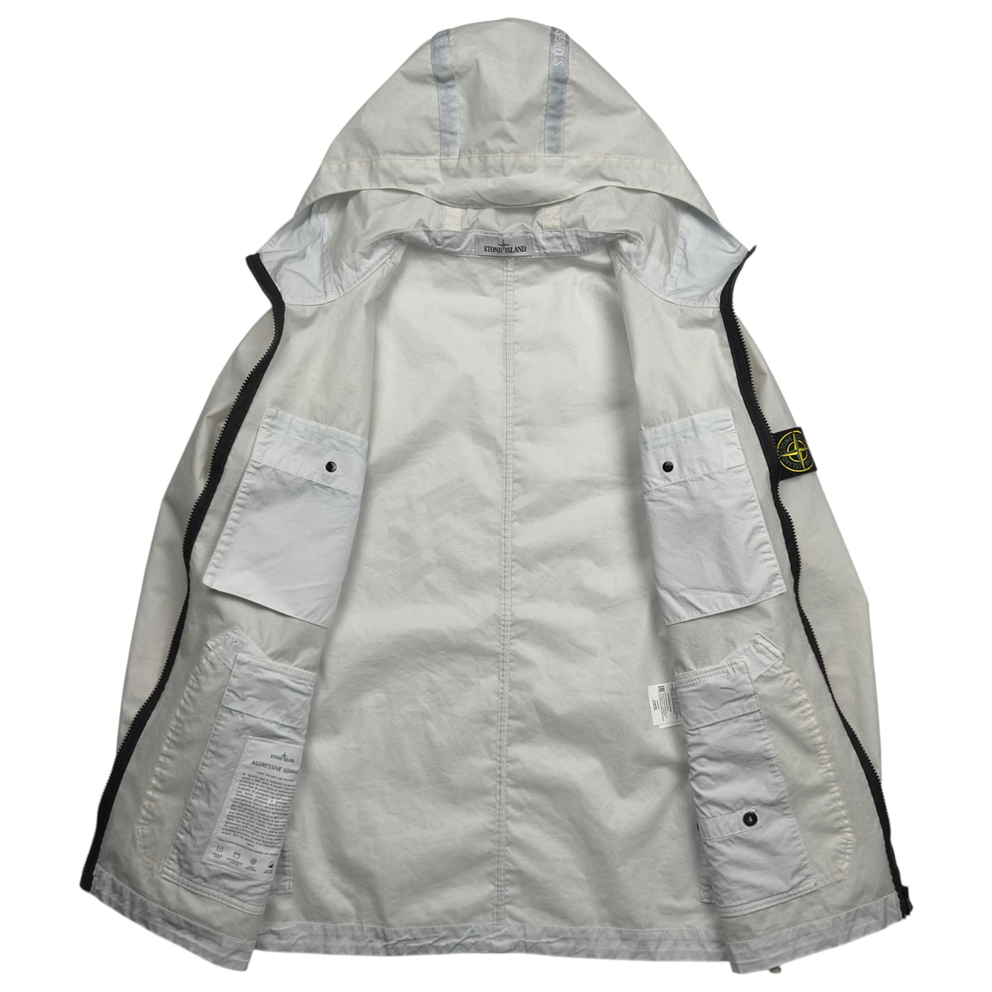 S/S 22 Stone Island Aggressive Gommato Jacket - White