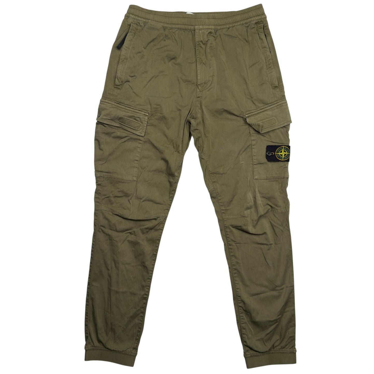 S/S 21 Stone Island Cuffed Cargo Trousers - Khaki