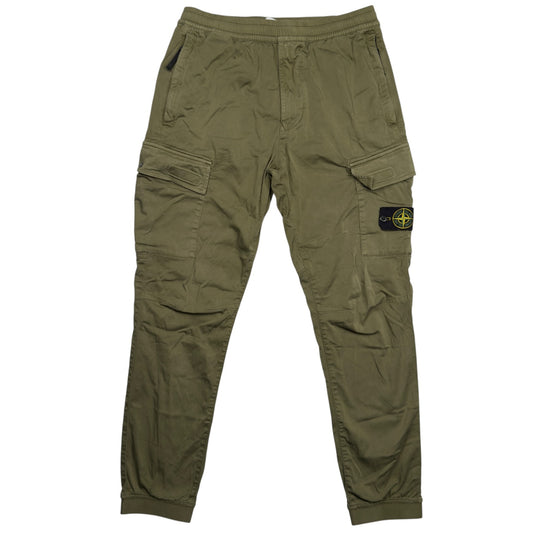 S/S 21 Stone Island Cuffed Cargo Trousers - Khaki