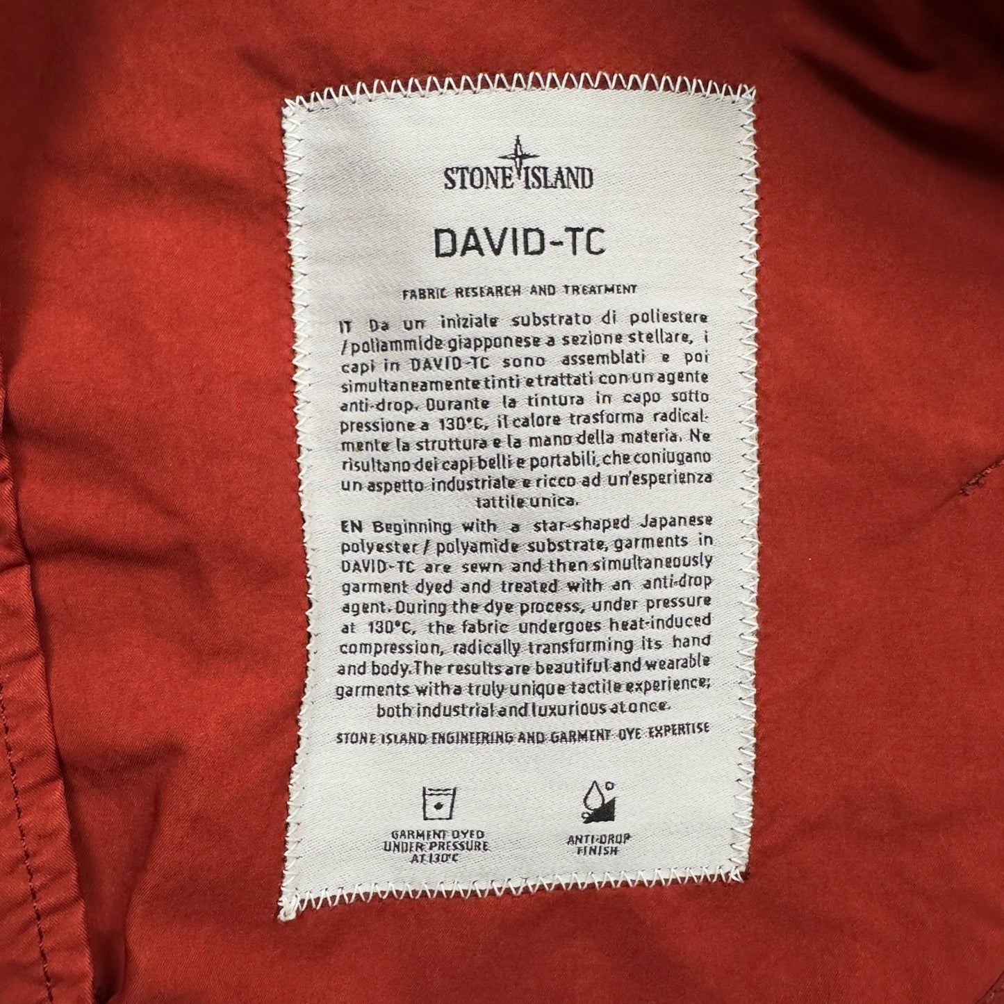 S/S 19 Stone Island David TC Parka Jacket - Red