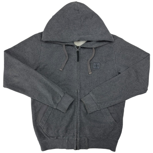 A/W 14 Stone Island Patch Full Zip Hoodie - Dark Grey