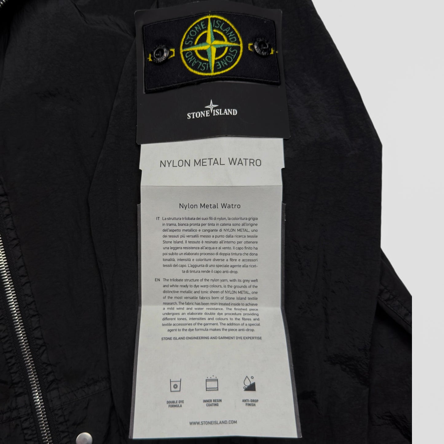 S/S 25 Stone Island Nylon Metal Watro Jacket - Black