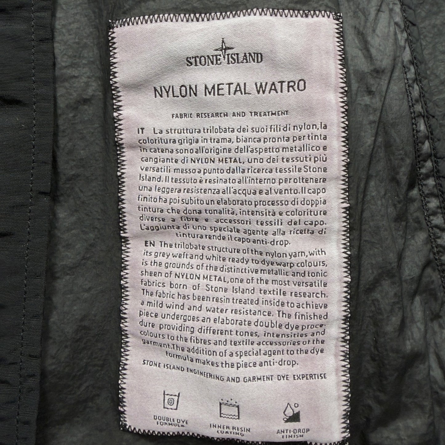 S/S 25 Stone Island Nylon Metal Watro Jacket - Black