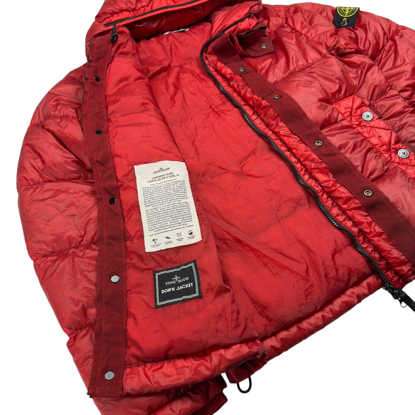 A/W 11 Stone Island Down_26 GR X SQM_N Down Puffer Jacket - Red