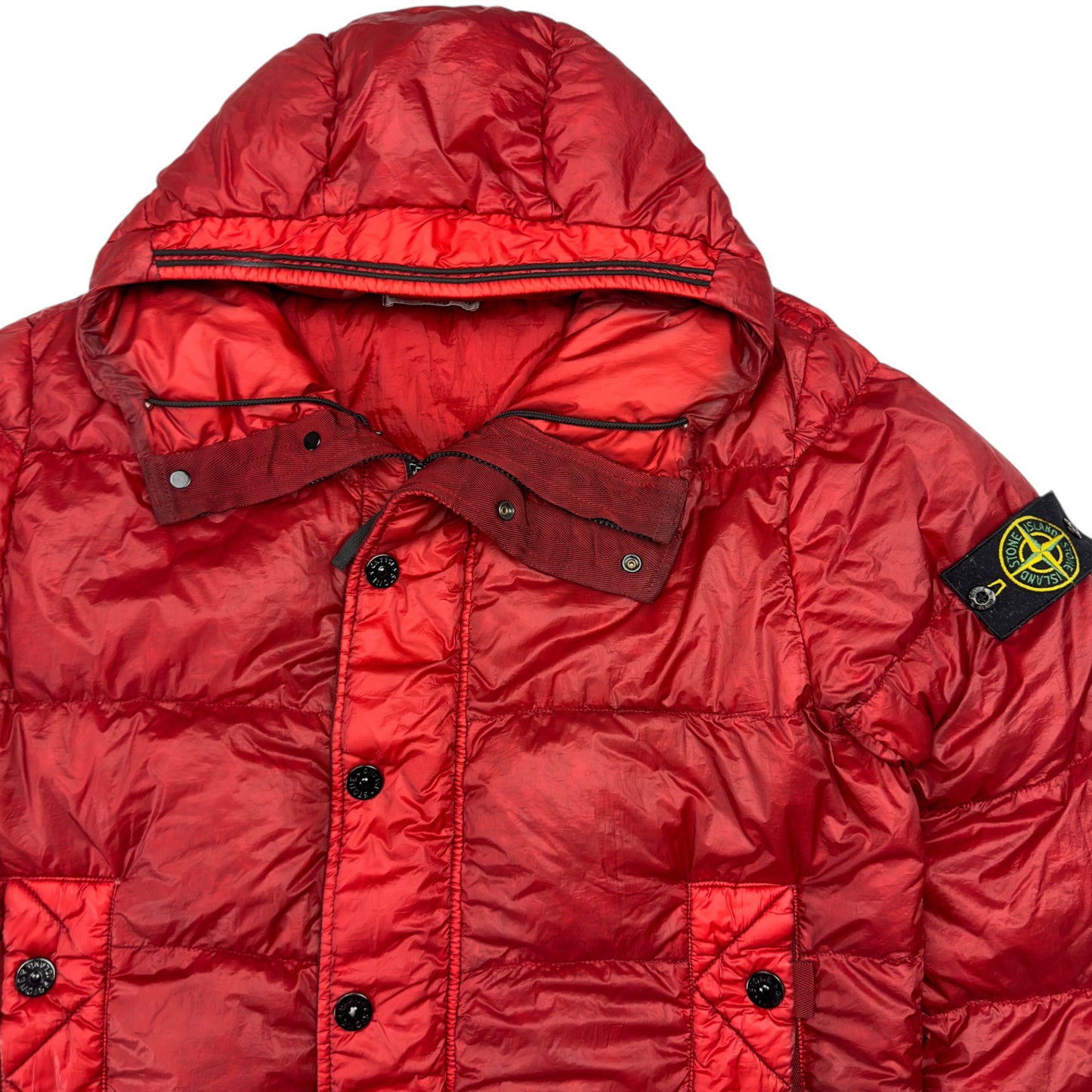 A/W 11 Stone Island Down_26 GR X SQM_N Down Puffer Jacket - Red