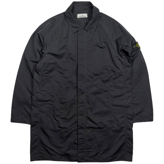 S/S 23 Stone Island Hyper Dense Nylon Raso Car Coat - Black