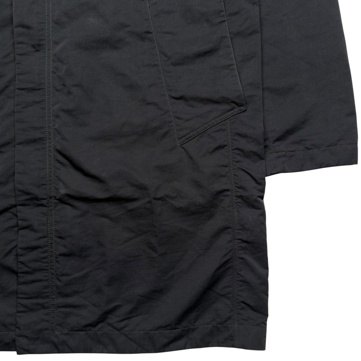 S/S 23 Stone Island Hyper Dense Nylon Raso Car Coat - Black