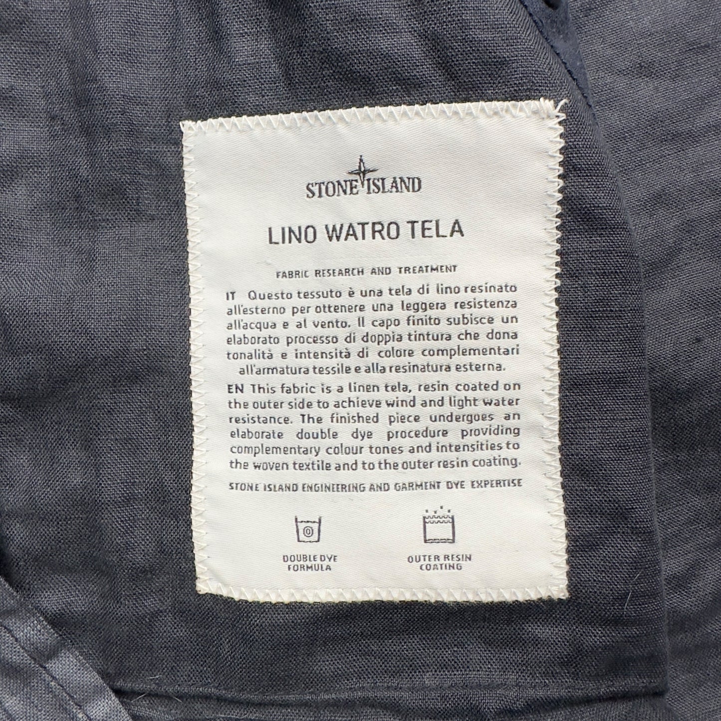 S/S 14 Stone Island Lino Watro Tela Jacket - Navy