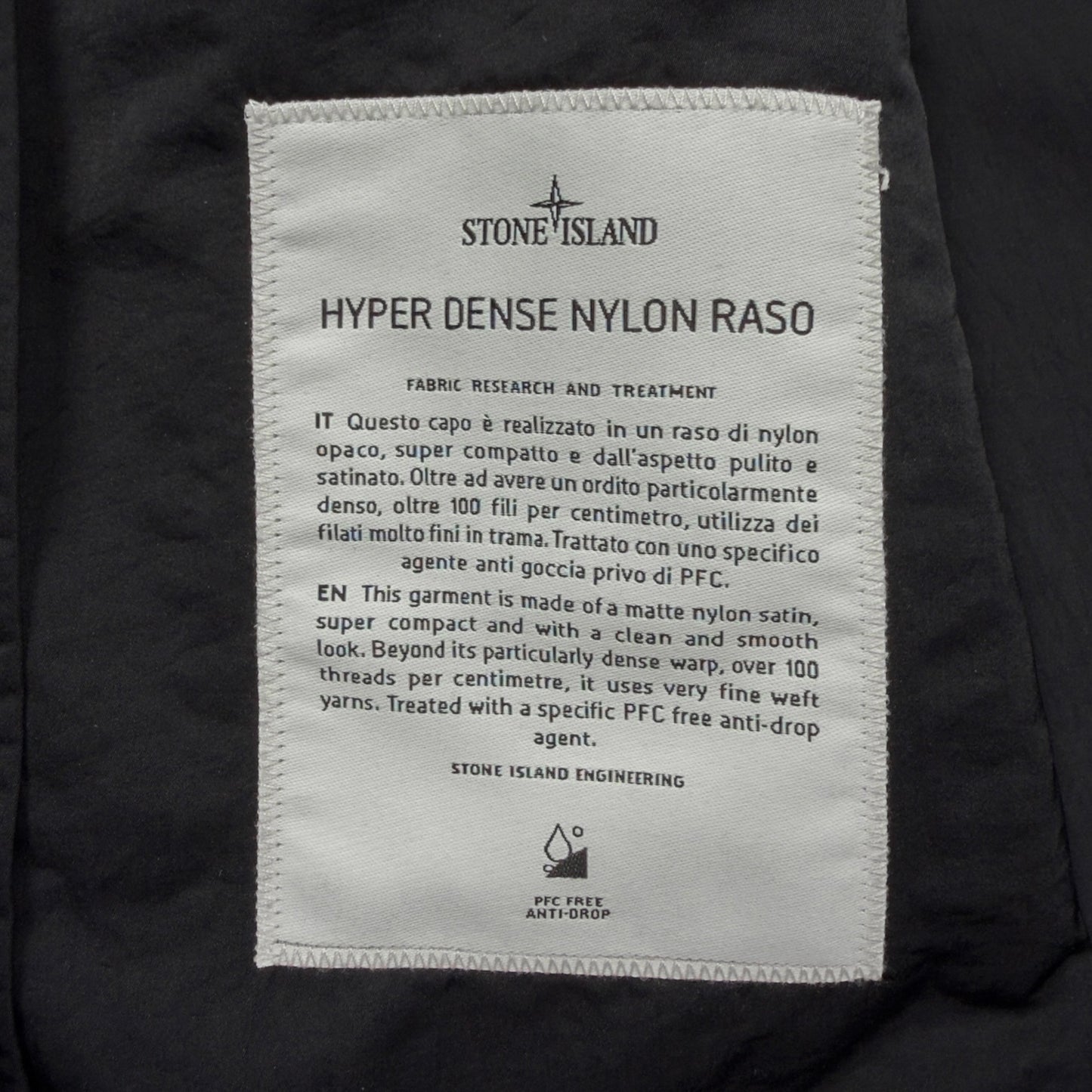 S/S 23 Stone Island Hyper Dense Nylon Raso Car Coat - Black