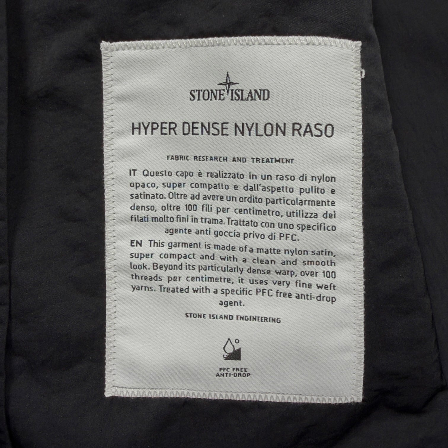 S/S 23 Stone Island Hyper Dense Nylon Raso Car Coat - Black