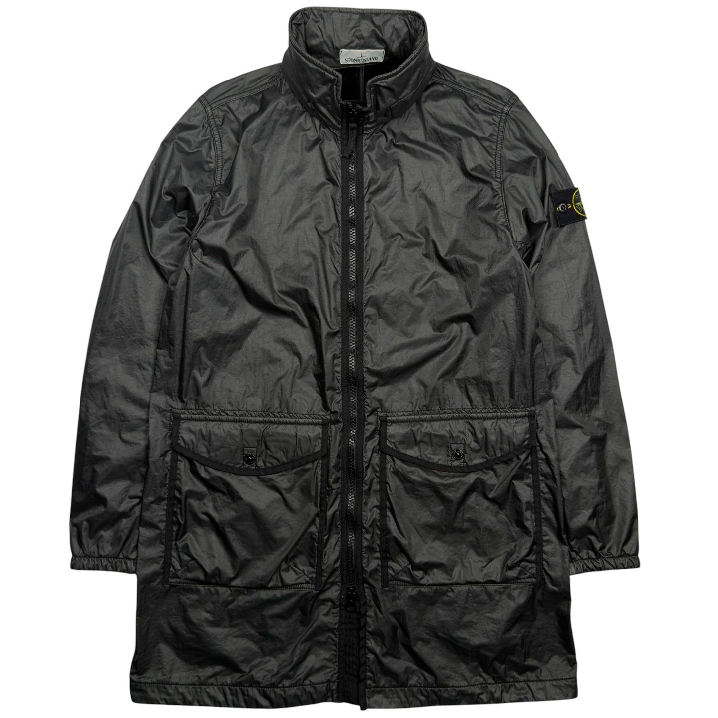 A/W 19 Stone Island Lamy Flock Trench Coat - Black