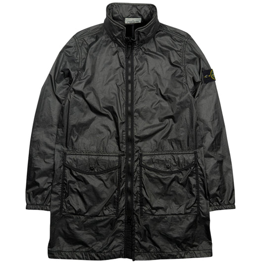 A/W 19 Stone Island Lamy Flock Trench Coat - Black