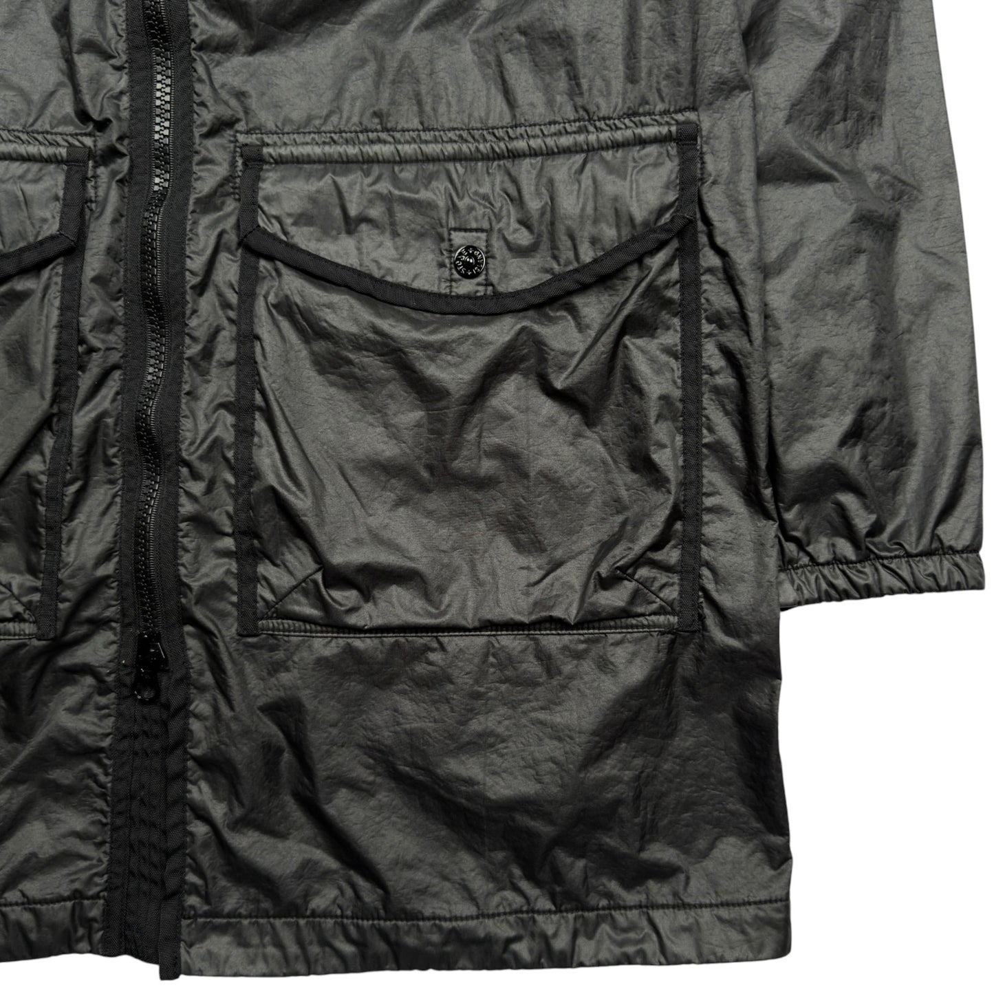 A/W 19 Stone Island Lamy Flock Trench Coat - Black