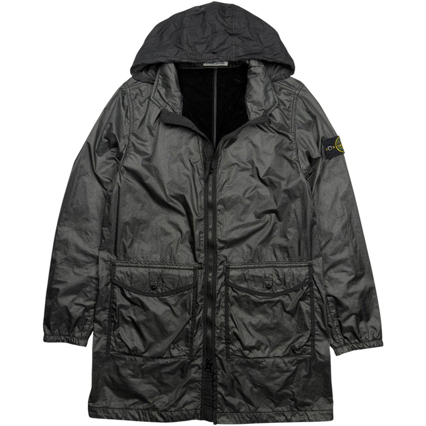 A/W 19 Stone Island Lamy Flock Trench Coat - Black